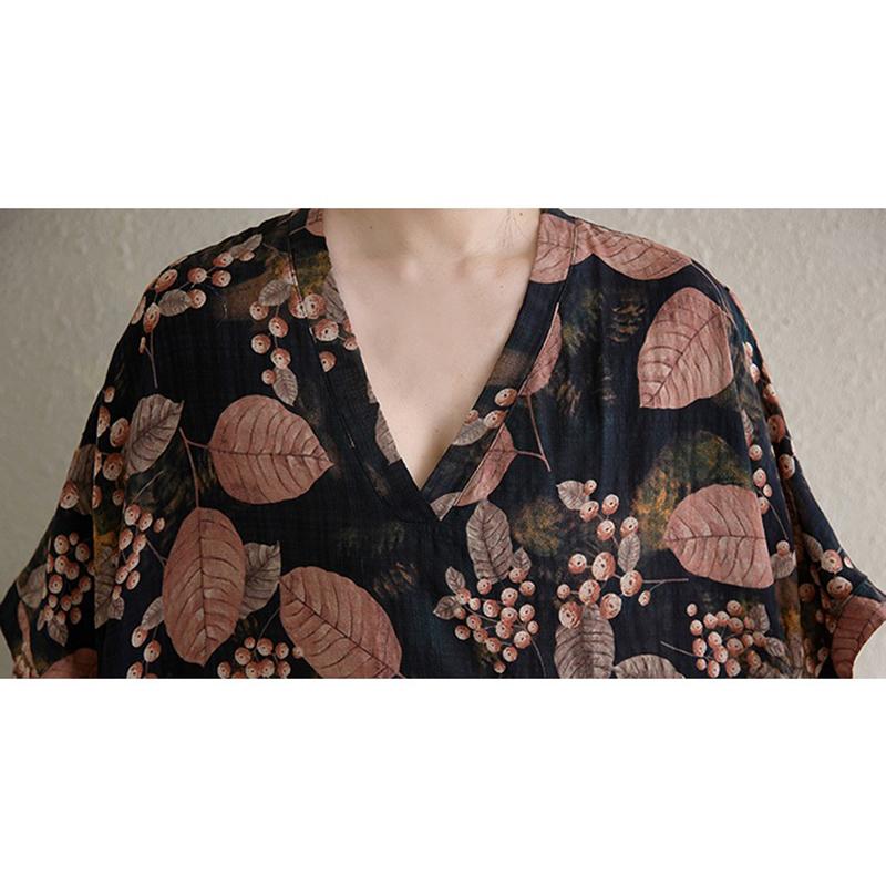 Xitao Rochie Imprimată cu Mânecă Scurtă ZMY1124