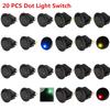 20x Blue Green Yellow Red LED Dot Light 12V Car Auto ON/OFF Toggle Switch Sales