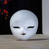 Maschera Integrale in PVC Bianca Maschera Fai-da-te in PVC con Corda per Festa Cosplay Mascherata