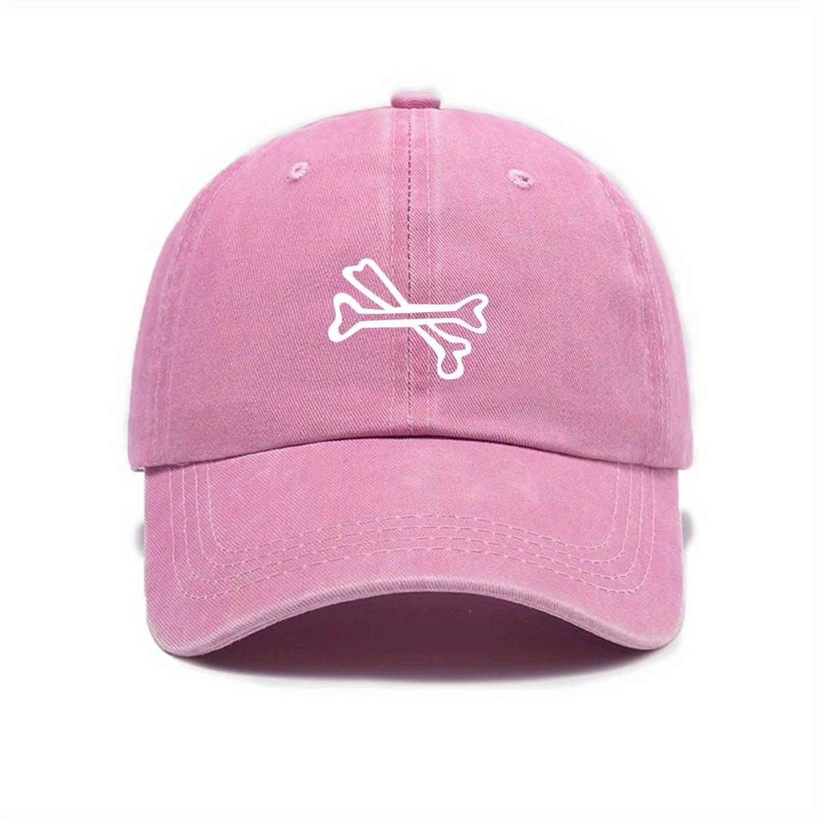 

Unisex Washable Printed Baseball Cap Adjustable Sun Protection Cap розовый