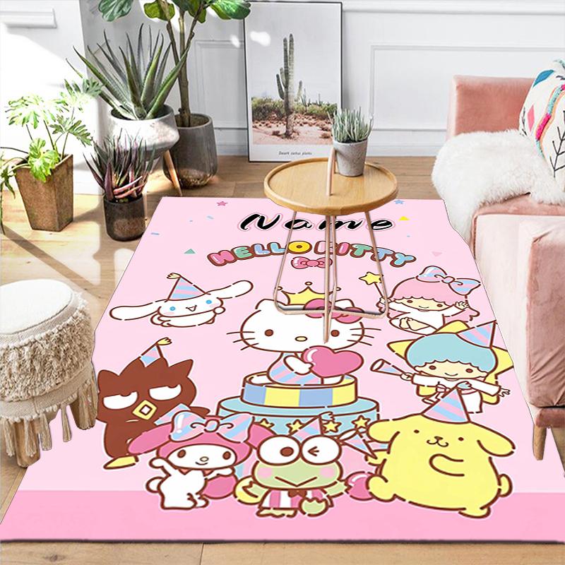 Custom 1Pc Kawaii Gothic Kitty Rug Office Carpet Indoor Outdoor Entrance Doormat Nonslip Soft And Comfortable Living Room D2915282