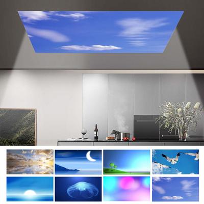 Capa de abajur com estampa natural Luzes de teto Luz magnética Filtros de luz fluorescente Decoração de luminária de teto suspensa para escritório em casa