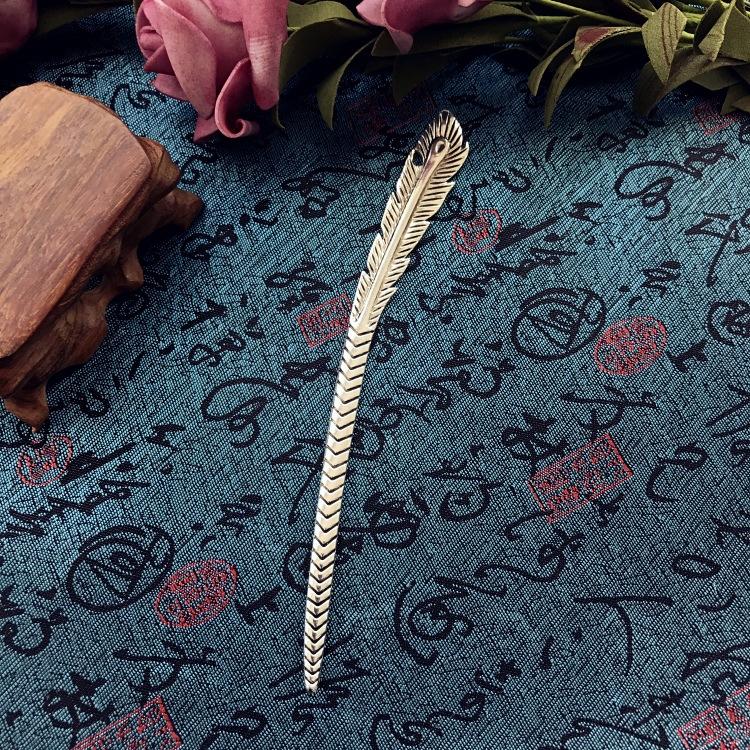 Retro ethnic style Miao silver hairpin antique bookmark female flower hairpin simple classical versatile disc hair hairpin hair accessories