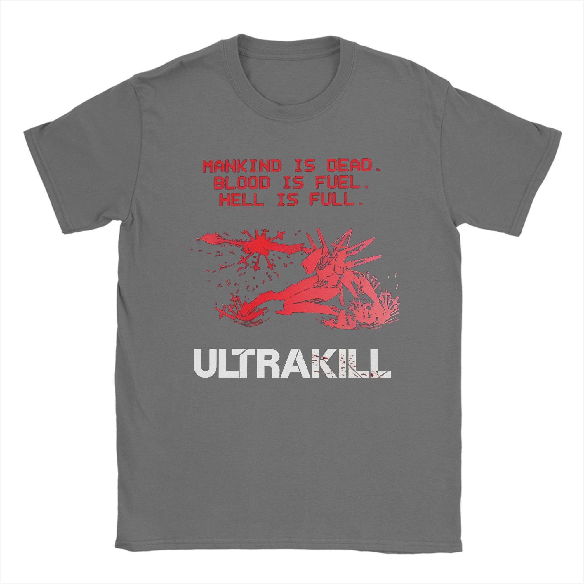 

Чоловіча футболка Ultrakill Стрілялка V1 Rock Чиста бавовна мерч Гумористична футболка з коротким рукавом з круглим вирізом Подарункові футболки M