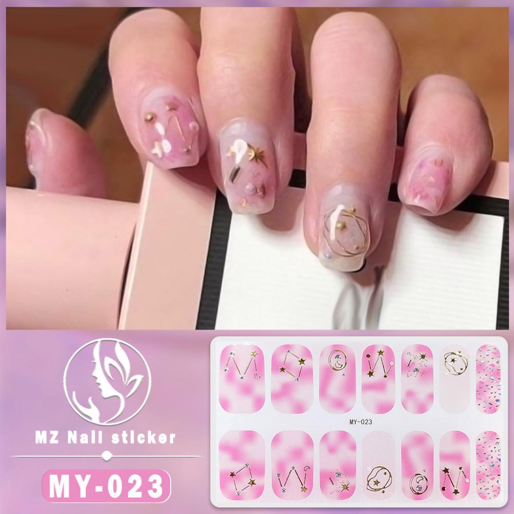 Dreidimensionaler wasserdichter No-Bake Gel-Nagellack-Film Vollsticker Imitations-Diamant-Nagelfilm-Papier Nagelfilm-Papier