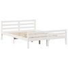 Solid Wood Bed without Mattress White 150 x 200 cm Pine Wood
