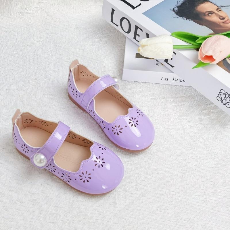 Girls' leather shoes, new spring and autumn models, children's shallow single shoes, soft-soled performance shoes, British-style princess shoes for