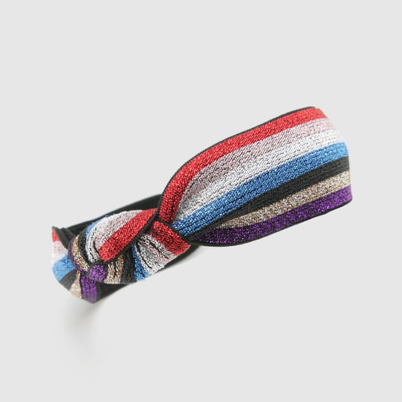 LALA Twinkle Stripe Knoten Haarband - Rot