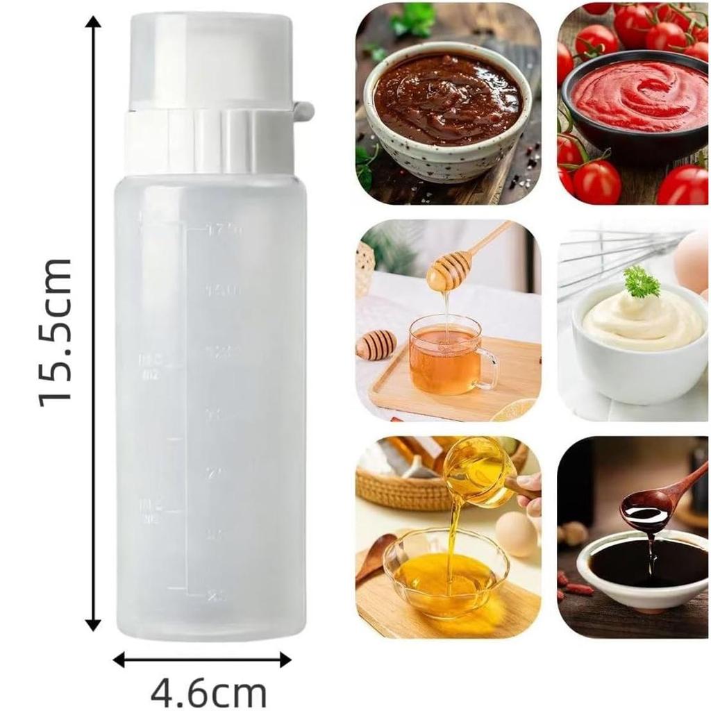 Gewürz-Quetschflaschen, 177 ml (6 oz), 3er-Pack, Nachfüllbarer Spender für Saucen, Ketchup, Sirup