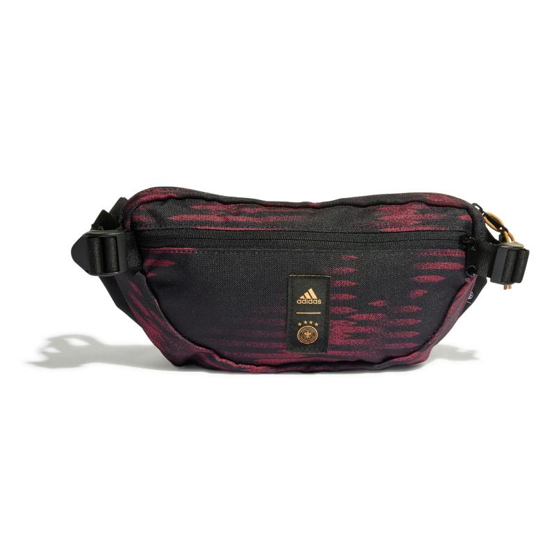 

Adidas Спортивная сумка из переработанного полиэстера, сумка-слинг, поясная сумка, сумка через плечо, обычная, унисекс, черная с золотом, Adidas HP0766