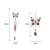 Metal Butterfly Wind Chime Rustproof Aluminum Tube Painted Craft Iron Art Hanging Ornament for Home Garden Yard Decor