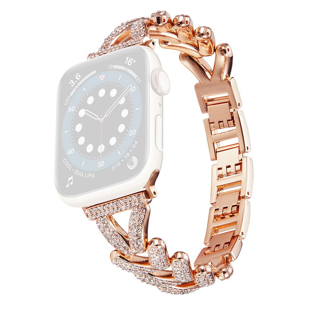 KALEBOL Zinc Alloy Strap for Apple Watch Ultra 3 2 1 49mm/Series 11 10 46mm/9 8 7 45mm/SE3 SE2 SE 6 5 4 44mm/3 2 1 42mm Watch Band Rhinestone Decor