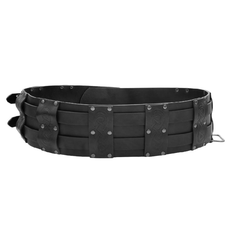 Brown Embossed Belt Medieval Belt Cosplay for Dressing Up Medieval Supplies