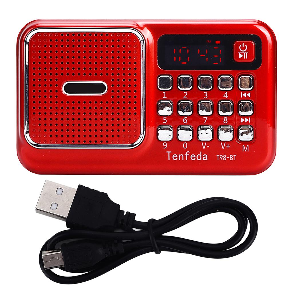 Portable FM Radio Battery Compact Operated Radio with MP3 Player for Home Office