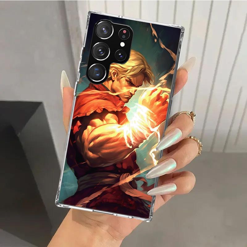 Game S-Street F-FighterS Phone Case for Samsung Galaxy S26 S24 S23 Ultra S25 Edge S22 S21 Plus S20 FE + Soft Print Shell Funda G