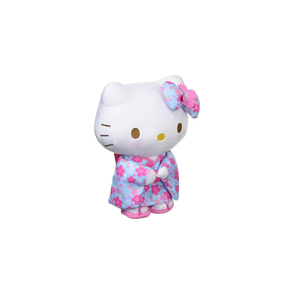 Nakajima Corporation Sanrio Hello Kitty Sakura Kimono Plush Toy Light Blue S Size 098467-17