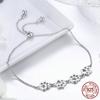 Silver Jewelry Bracelet for Women European and American New Style S925 Cute Pet Paw Print Fashion Silver Bracelet