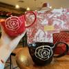 Japanese Camellia Ceramic Cup Light Luxury Mug High Quality Water Cup High Quality Coffee Cup Personalized Souvenir Gift