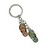 AUGEN Premium Flip Flops Stainless Steel Keychain Metal For Gifting With Key Ring Anti-Rust (Pack Of 1)