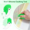 Strumento per Stuccatura in Silicone 9 in 1 Stendiguarnizioni Professionale per Piastrelle Finestre Rimozione Bordi Stucco Sigillante per Giunti Spatola Nuova