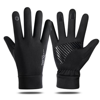 Cycling Gloves Men's Q806 Autumn and Winter Reflective Silicone Non-slip Warm Touch Screen Outdoor Sports Mountaineering Ski Gloves