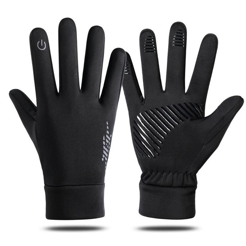 

Cycling gloves men s Q806 autumn and winter reflective silicone non-slip warm touch screen outdoor sports mountaineering ski gloves M