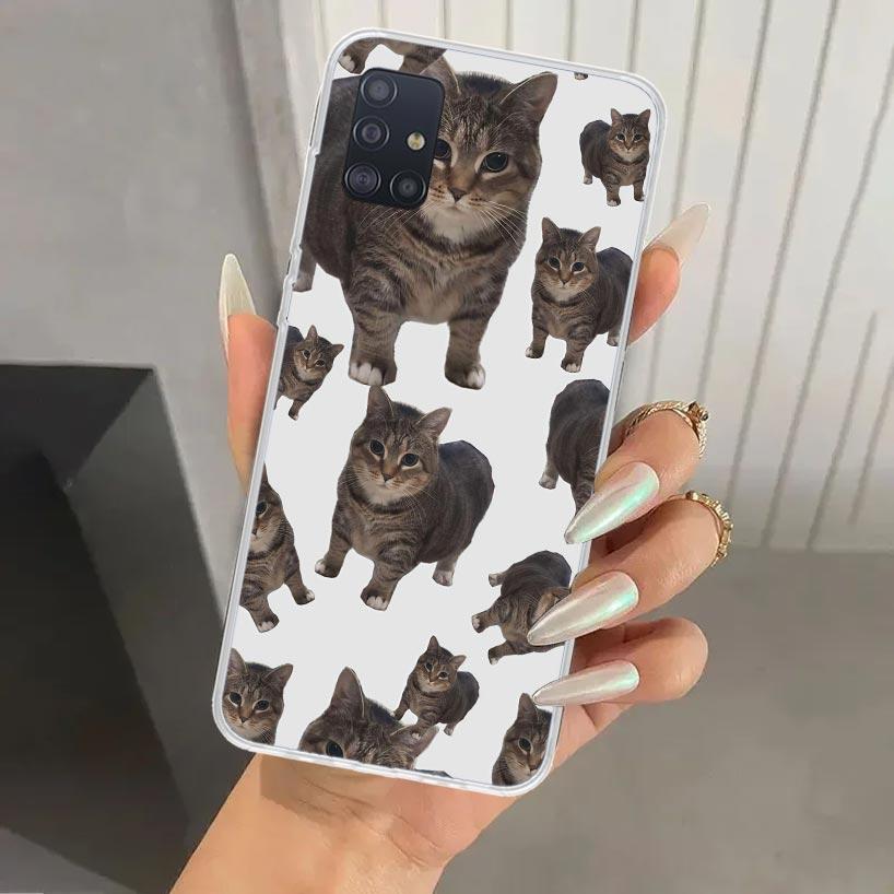 Crying Cat Memes Phone Case for Samsung Galaxy A52 A32 A22 A12 A02S A50S A30S A10S Note 20 Ultra 10 Plus S10 A31 A20 A71 A72 Gal