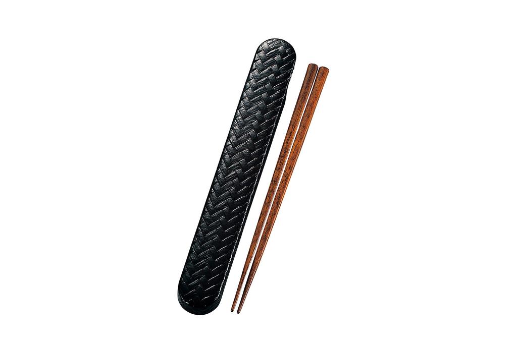Tatsumiya HAKOYA Chopsticks and Chopstick Case Set Ajiro Sliding Chopstick Case Tamuke Made in Japan / 18.0cm Set, 332360,