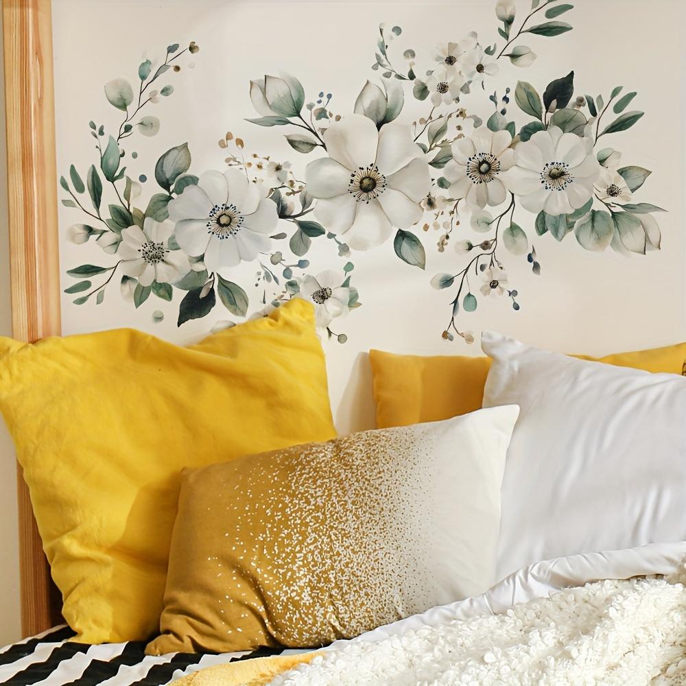 Fresh Jasmine Wall Decal for Bedroom, Living Room, Bathroom, and Kitchen - Removable Floral Sticker