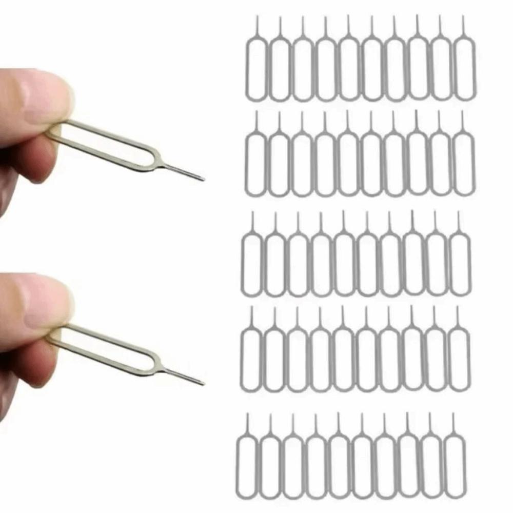 100Pcs Portable SIM Card Tray Ejector Pin Stainless Steel Ejecting Removal Needle Phone Key Tool