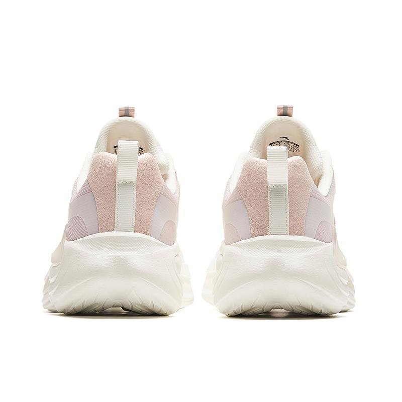 Anta Cushioning, Wear Resistant Low Top Casual Running Shoes Women's White Gray Sneakers 922415532-4