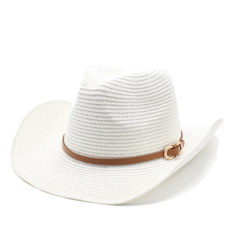 Western Cowboy Hat British Jazz Lady Big Eaves Mountaineering Hat Summer Knitted Cool Hat Internet Celebrity