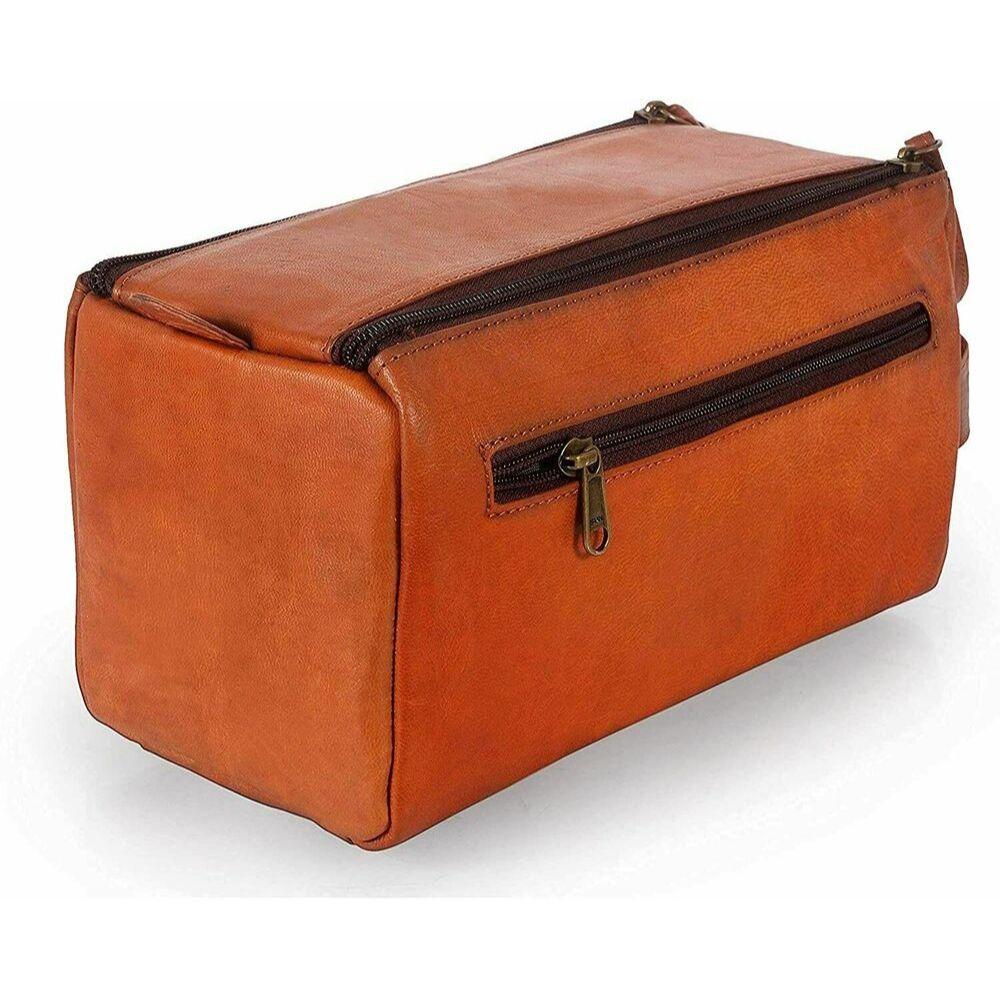 Geantă Geantă de călătorie Nouă din piele Kit mare de bărbierit Dopp Kit articole de toaletă pentru noapte