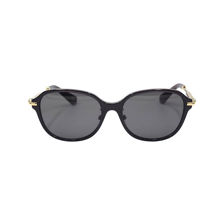 Burberry Metal Logo Square Sunglasses Women Sunglasses Black Gold B4429-D-4112-87