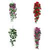Luxurious 90cm Fake Silk Rose Vine Featuring Realistic Leaves Perfect For Festive Decor