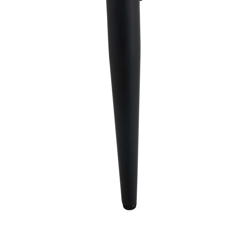 Set of 2 Black PU Dining Chairs, 89 cm High, Modern Design