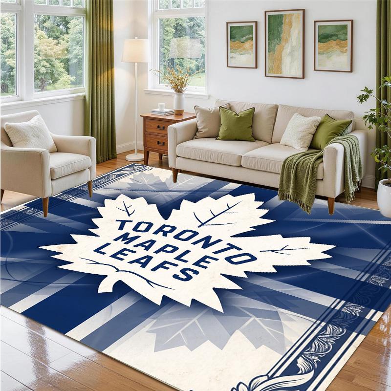 Toronto Maple Leafs Design Kristalfluweel Tapijt Zacht Decoratief Mat voor Slaapkamer Entree