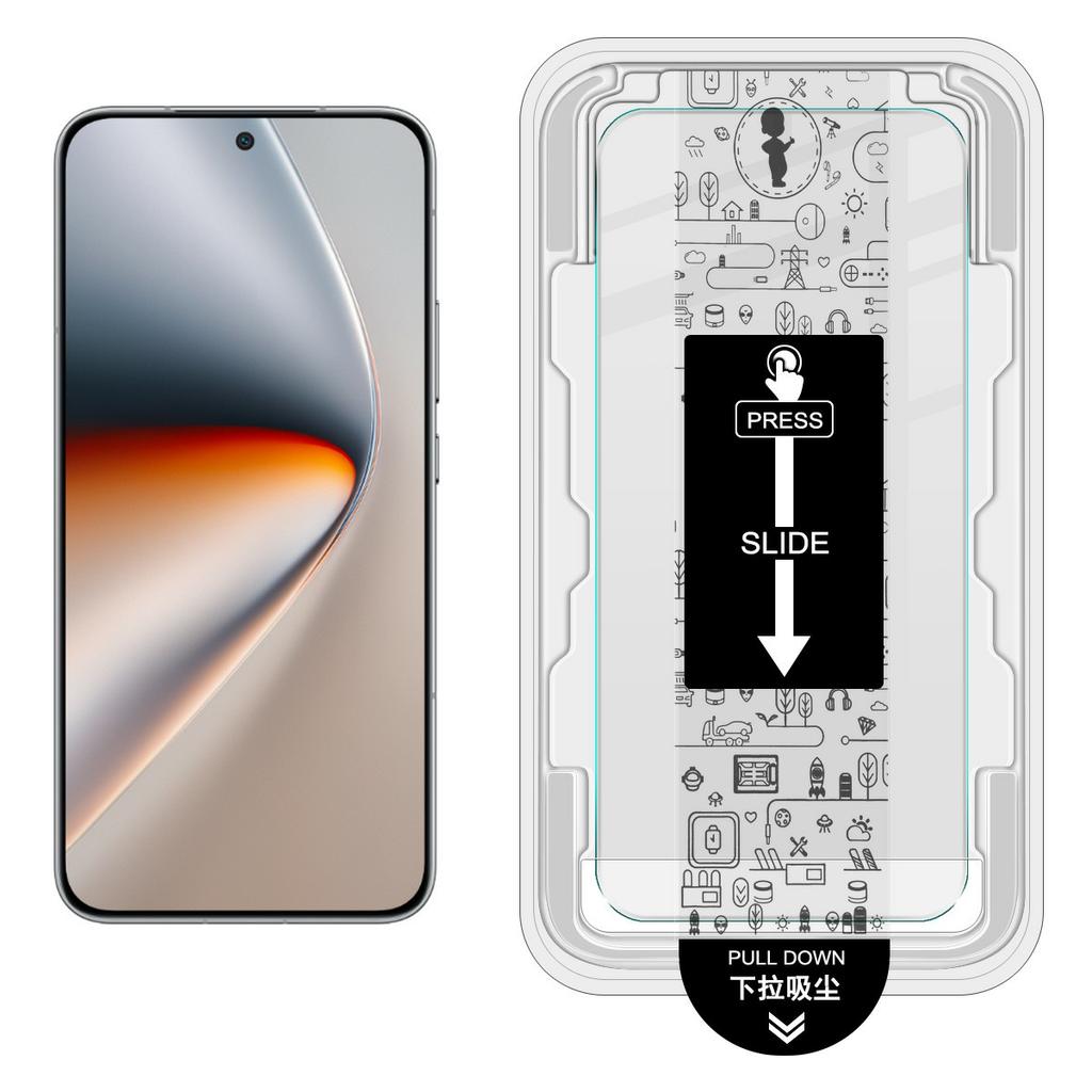 IMAK Seria H Dla Honor GT Pro Szkło Hartowane Ochraniacz Ekranu Folia Instalacyjna Bez Pyłu (Odblokuj odcisk palca)