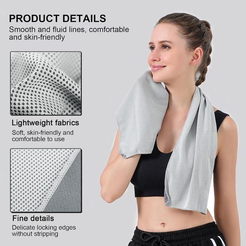 Cooling Towel Cold Towel Portable Quick Drying Circular Silicone Wrapped Polyester Fiber Towels Beach Accessories Sport Fitness