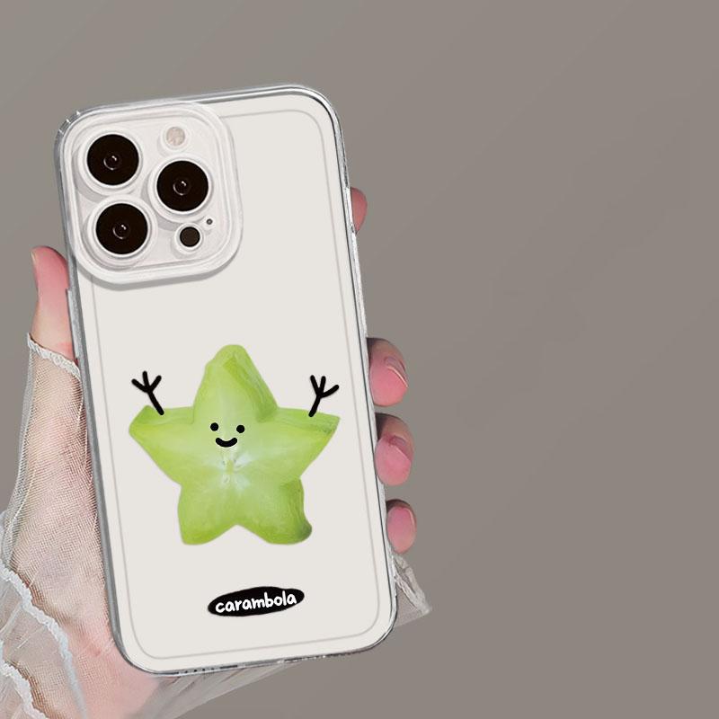 

Funny Fruit Stick Figure Clear Phone Case For Samsung Galaxy S25 S24 S23 S22 Ultra Plus Cover S25+ S22+ S23+ S24+ Shell Fundas Galaxy S23 Ultra