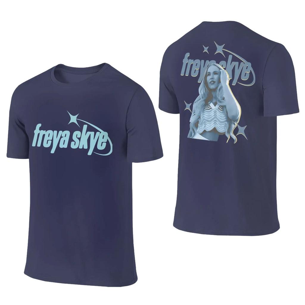 Freya Skye Men Women Graphic Print T Shirt Humorous Tee Shirt Short Sleeve Round Neck T-Shirts Cotton Oversized Clothes