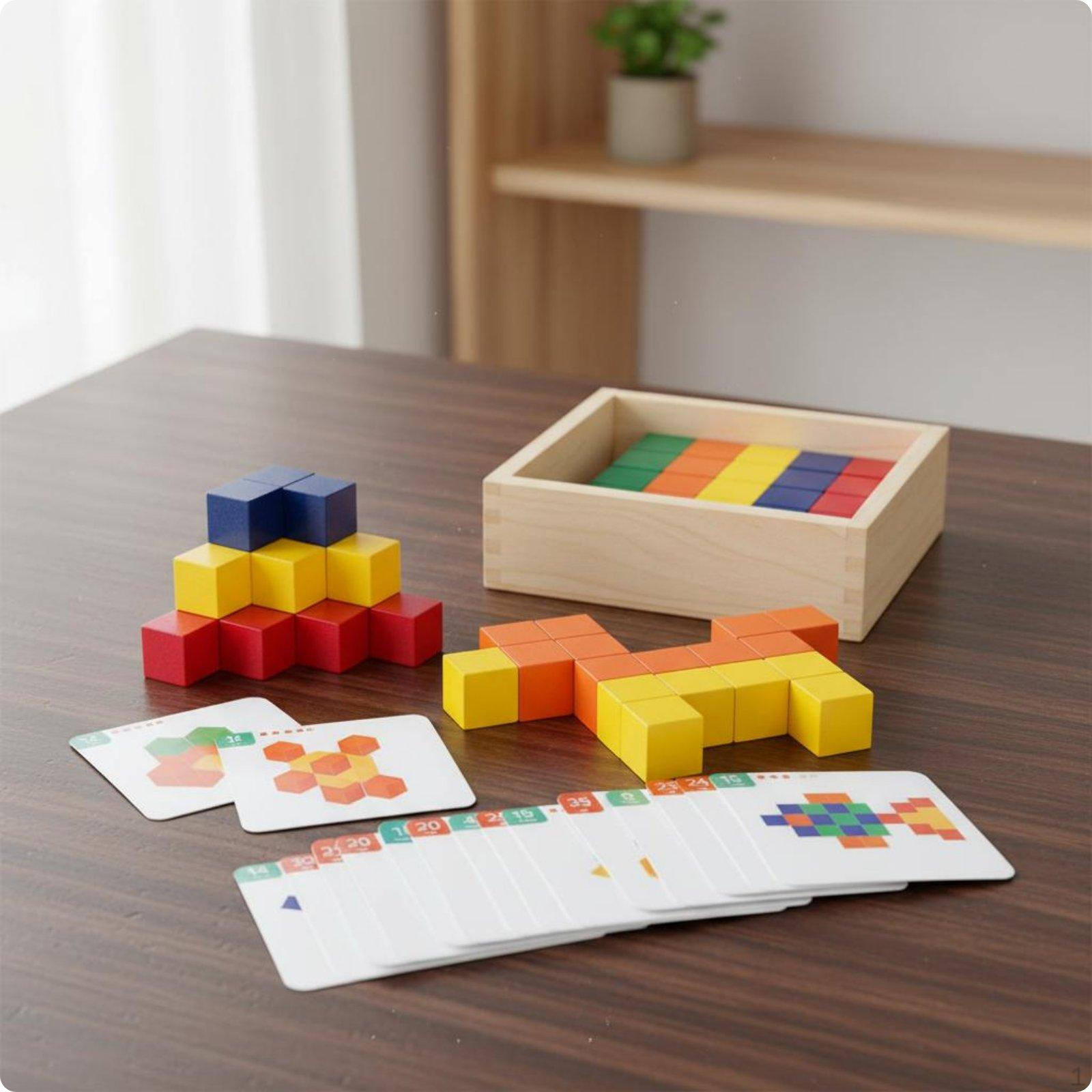 Geometric Shape Builders Spatial Thinking Color Block Puzzle Problem Solving Logical Building Blocks