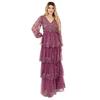 Maya Deluxe Womens/Ladies Sequin Tiered Maxi Dress