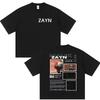 Vintage Oversized Fashion Hip Hop T-Shirt, Graphic Tee Printed with Rapper Zayn Malik 2026 KONNAKOL Album Pattern