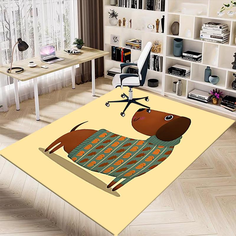 1PC Leaf Pattern Sweater Extra Large Non Slip Floor Carpet, Office, Family, Bedroom, Studio Large Area Rug Indoor Rugs
