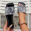 New 3 leopard print flat-bottomed slippers for women, new sandals, wind one-word slippers