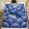 1Pc Cartoon Print Flannel Blanket, High Quality Comfortable for All Seasons, Home Decor, Warmth and Comfort, Perfect for Christmas Birthday Gift