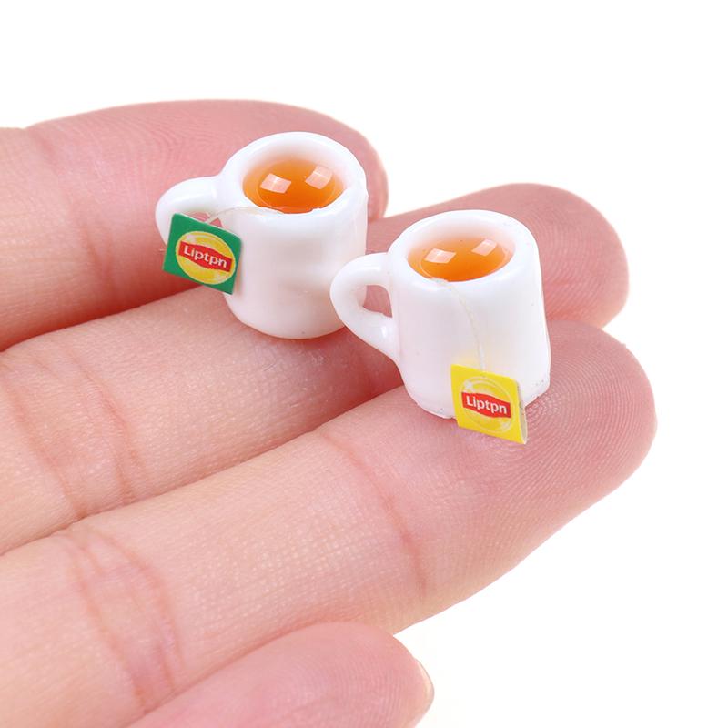 1Pc 1:12 Resin Dollhouse Mini Tea Cup Miniature Dollhouse Accessories Cups Toy