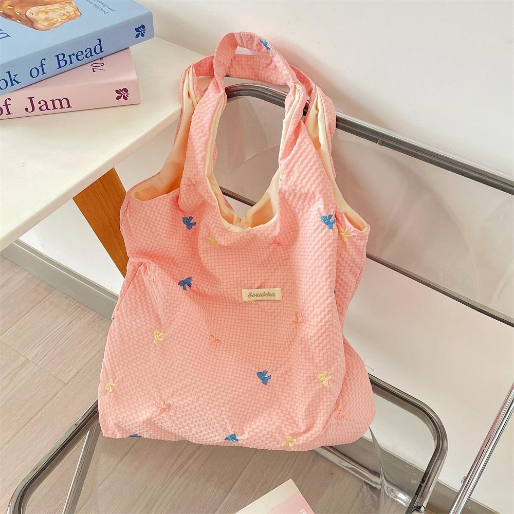 

Холщовая сумка-хобо в корейском стиле, милая парусиновая сумка подмышку, повседневная сумка-жилет с бантом, для путешествий розовый