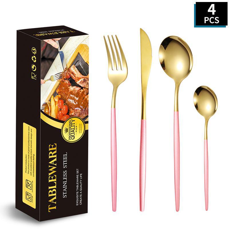 European High-Value Stainless Steel Tableware Set: Portuguese Knife, Fork, and Spoon for Hotels and Western Dining